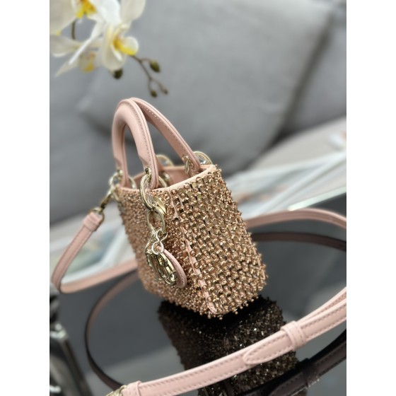 Dior Lady Mini Embroidery Colorful Bead Diamond Model: S0856